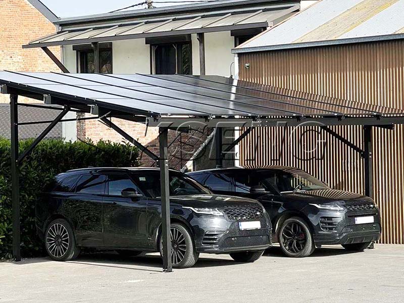 Solution d'abri de voiture solaire en Belgique