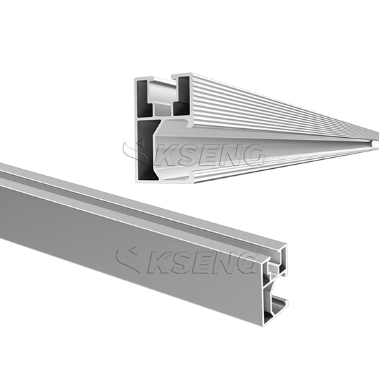 Durable solar panel mounting rail providing strong support and stability for efficient solar panel installation.