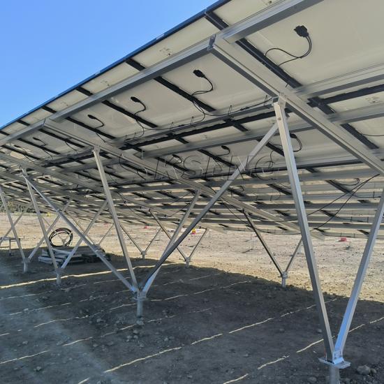 Rust-proof solar ground mounting structure with long-term outdoor durability