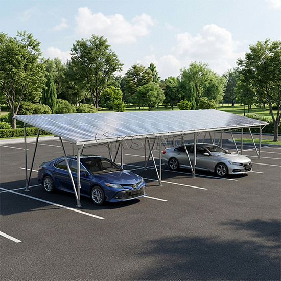 Solar carport system providing clean energy and vehicle protection