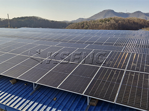 Projet de support solaire de toit de 293 kW en Corée