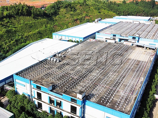 11MW - Solution solaire de toit en aluminium en Chine
