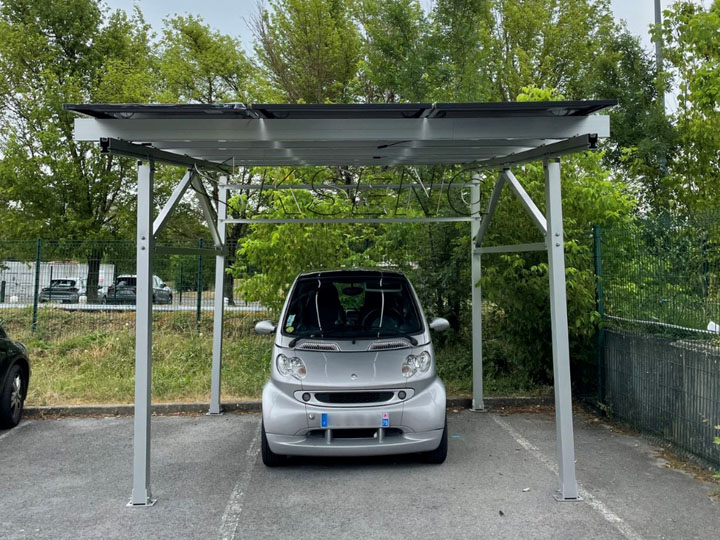  Aluminum Solar Carport in French-7KW