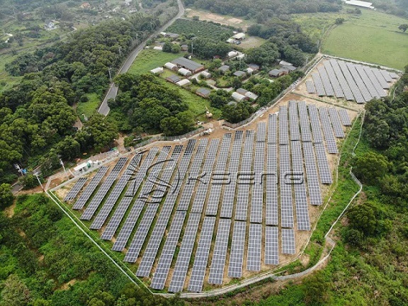 Taiwan Ground Screw Foundation Système de montage solaire 1.6MW
